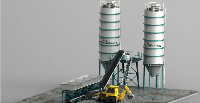  Mixer Plant With Vertical